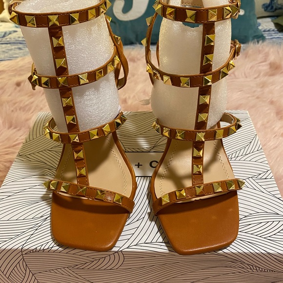 Studded Ankle Strap Sandals - Picture 5 of 13